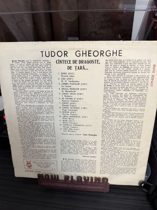 Disc vinil Tudor Gheorghe