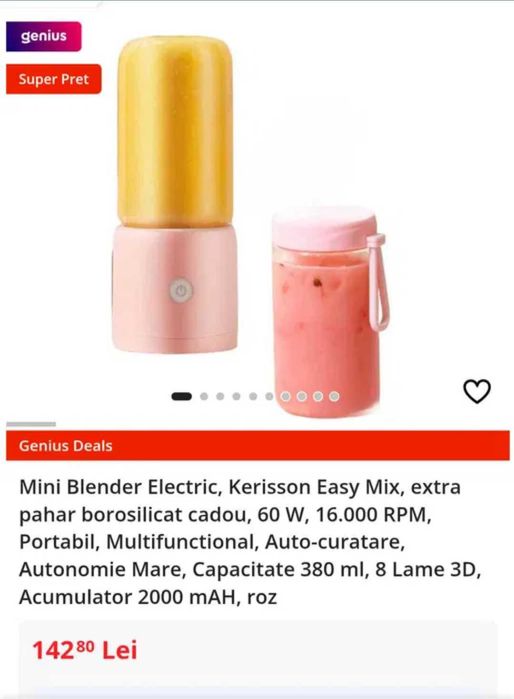 Blender electric portabil