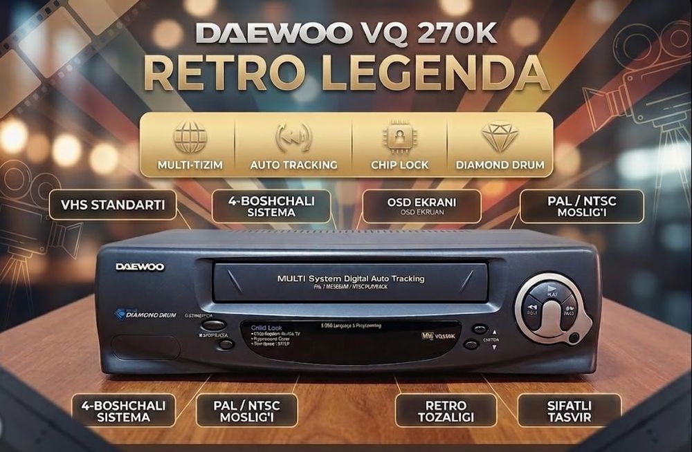 DAEWOO VQ 270K Videomagnitafon SOTILADI!!!