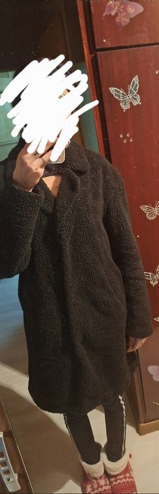 Дамско пухено палто