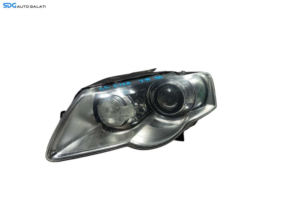 Far Stanga cu Lupa si Bi Xenon cu Droser EUROPA Volkswagen Passat B6 2005 - 2010 Cod 3C0941751G 89312650 3D0907391B (Ureche Superioara Lipsa) [LC2128]