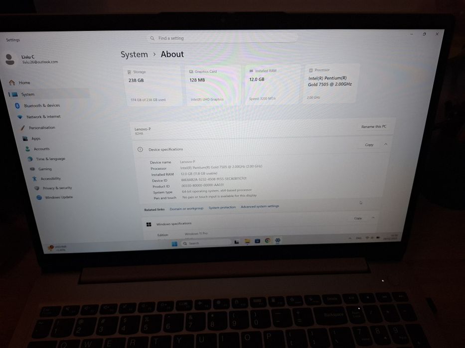Laptop Lenovo Ideapad 12Gb RAM