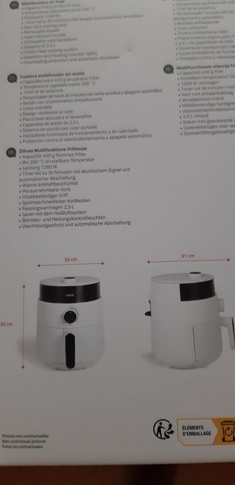 НOВ Air fryer Livoo DOC 256 1200 W