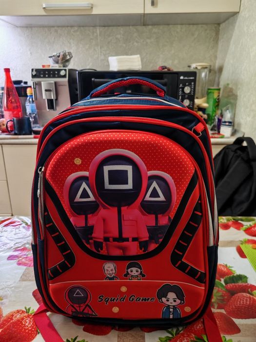 Рюкзак +пенал+сумка "Игра в кальмара"