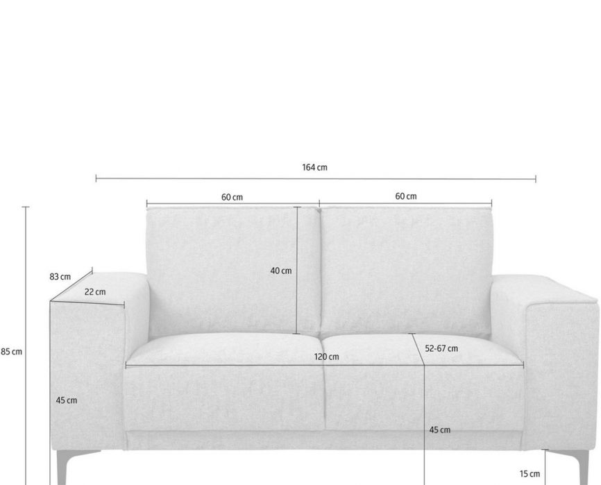 Canapea fixa 2 persoane