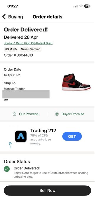 Jordan 1 Patent bred