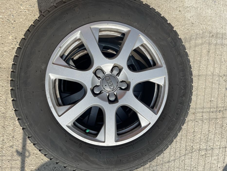 Set jante aliaj R17 5x112 originale Audi Q5  cu anvelope de iarna