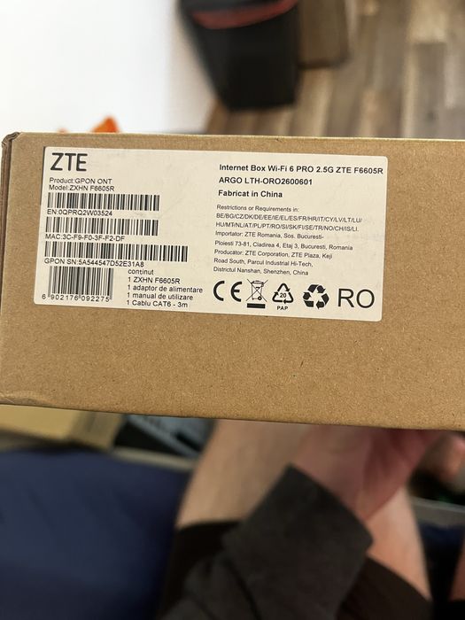 Router ZTE Wi-fi 6PrO