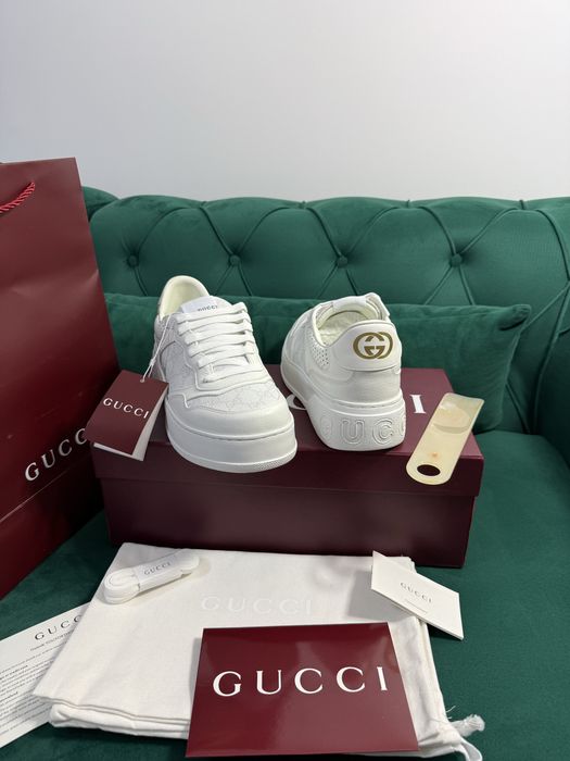 Adidasi Gucci GG piele naturala 100% Full Box colectie noua