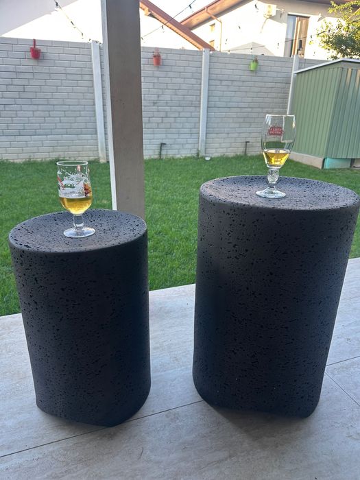 Set 2 măsuțe cafea HOMPUS MGO – Aspect beton | Interior & Exterior | Noi