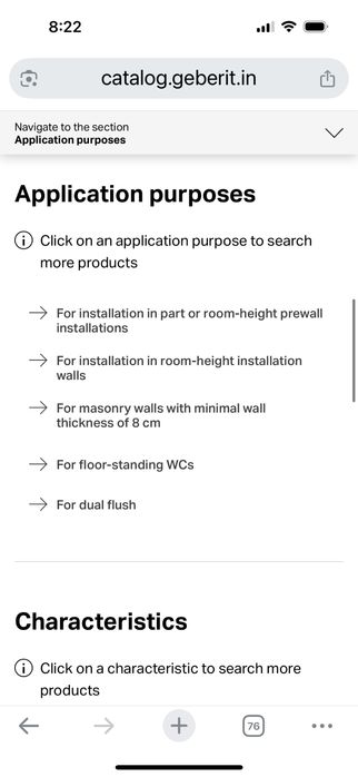 Структура за вграждане Geberit Alpha 8 см