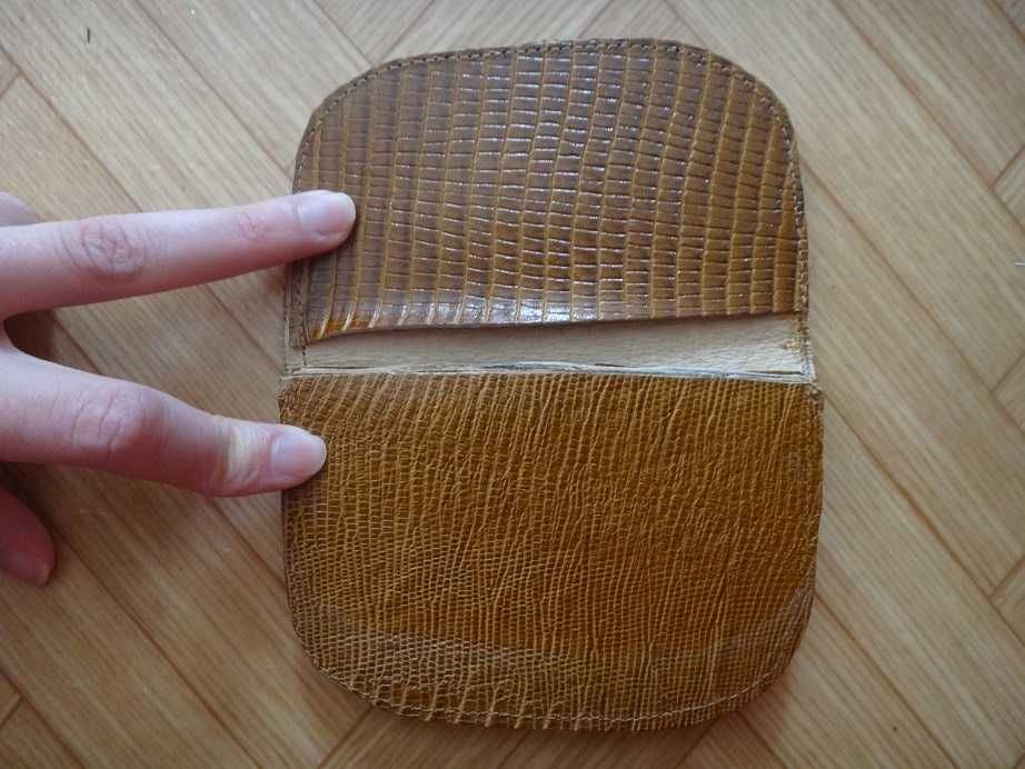 Антика - нов кожен портфейл, естествена кожа портмоне, соц, ретро