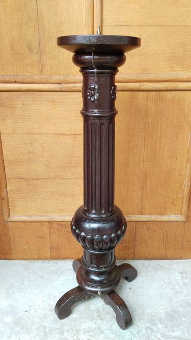 Свещници дърво и ковано желязо