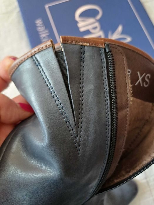 Ботуши Caprice,  сини ,естествена кожа, размер 4 1/2