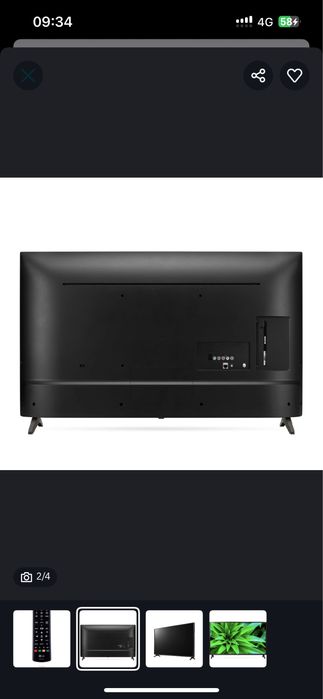 Продаётся телевизор LG 32LM570BPLA.