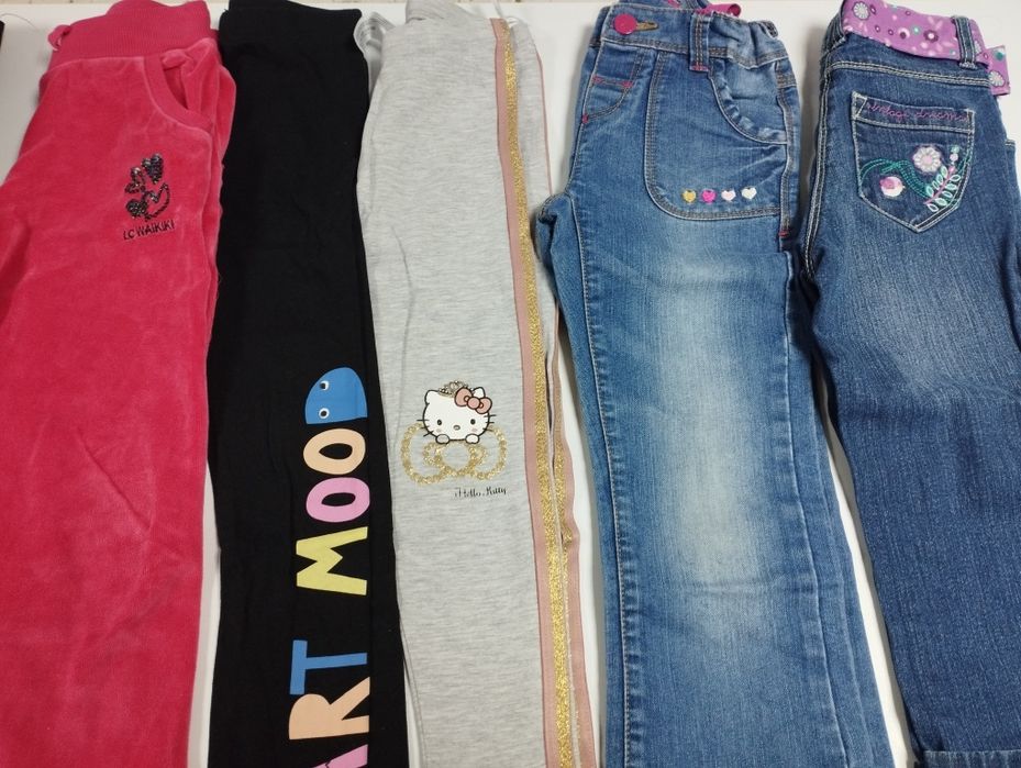 Голям лот яке, блузки, клинове, дънки, рокли 110-116 см лота яке, блуз
