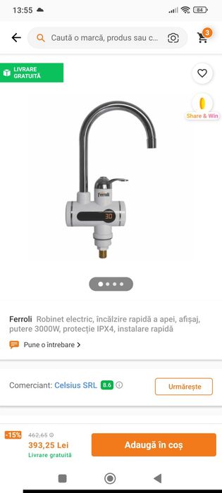 Robinet electric nou sigilat