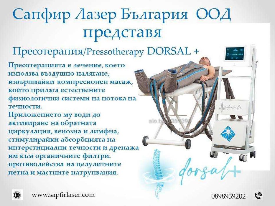 Пресотерапия за тяло+ гръб и шия-Pressotherapy DORSAL +