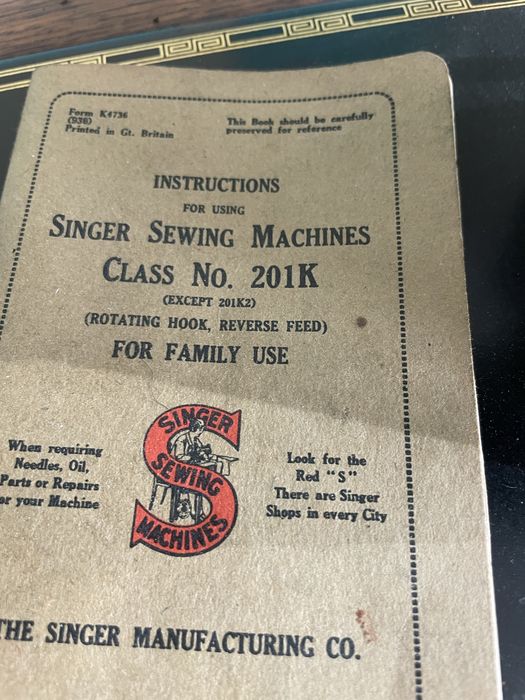 Singer 201K4 Mașină de cusut cu lumină Număr
