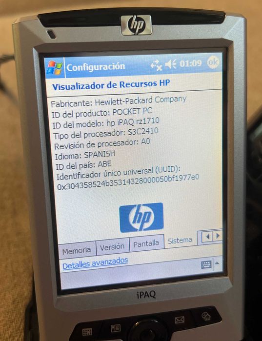 HP iPAQ rz1710 Pocket PC functional cu stylus fara incarcator