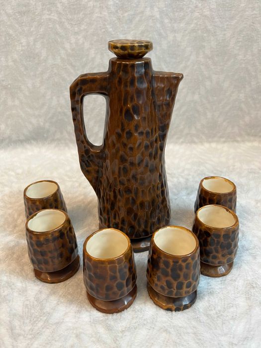 Set serviciu de masa, sticla si pahare, ceramica (design original)
