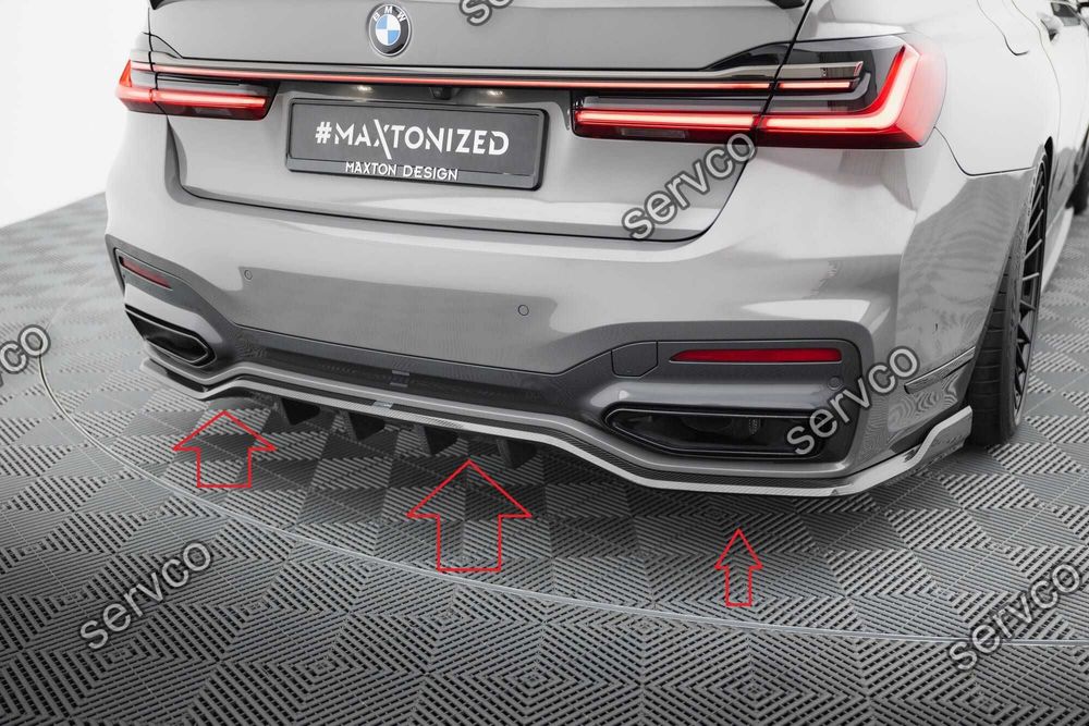 Pachet Set Splitter Exterior Prelungiri Body kit tuning Bmw Seria 7 G11 M-Pack Facelift 2019-2022 v12 - Maxton Design  Fibra Carbon