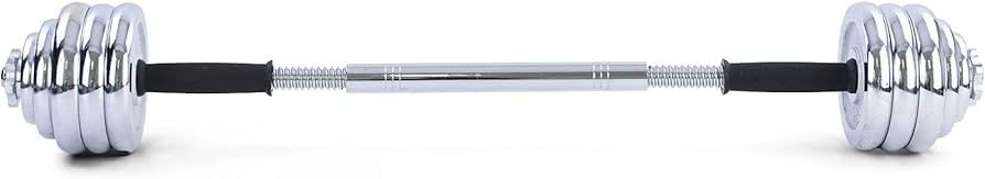 Набор гантелей, штанга, хром, чугун 30кг Gantel