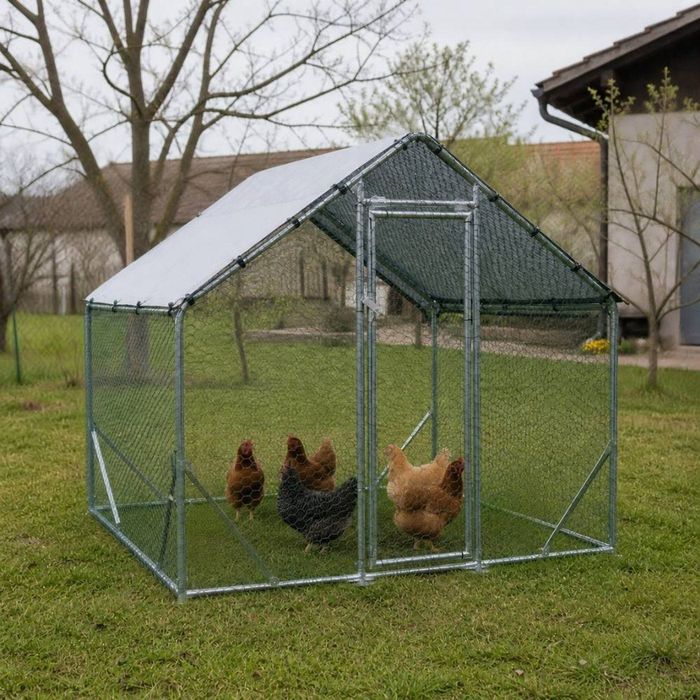 Țarc găini Rico 2x2 m din oțel și plasă rabitz, 31 kg
