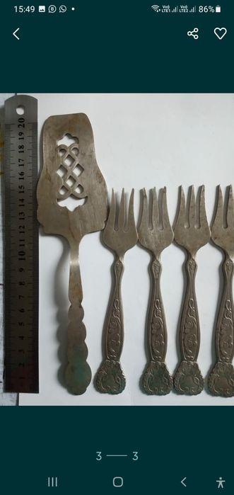 Столовые приборы,  ручная работа.