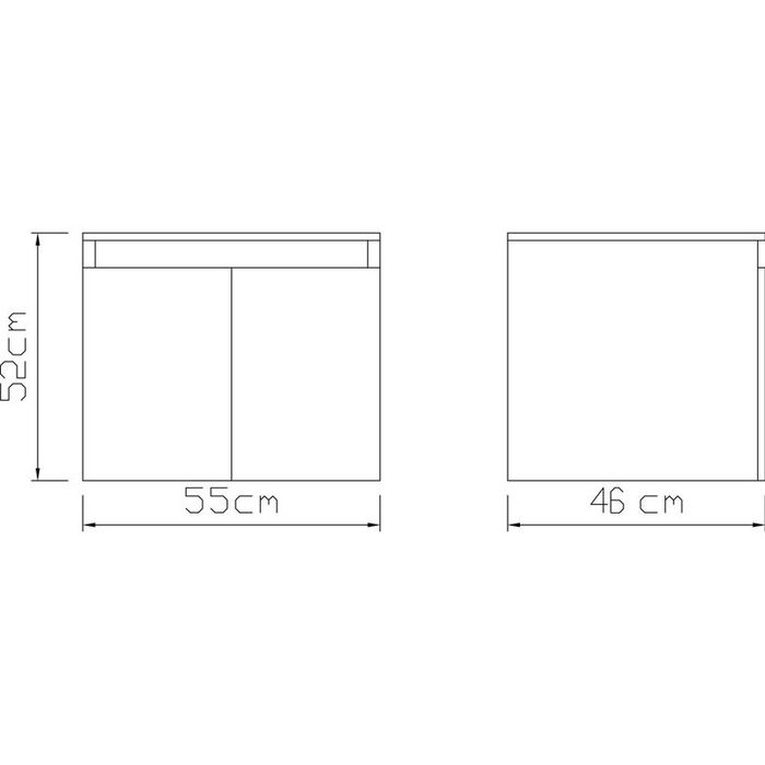 Долен шкаф за баня с мивка нов