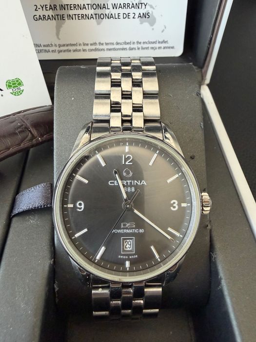Ръчен часовник Certina DS Powermatic 80, пълен комплект, две каишки