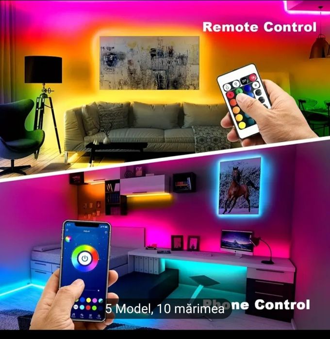 Banda LED 10 metri, ambianță TV, camera