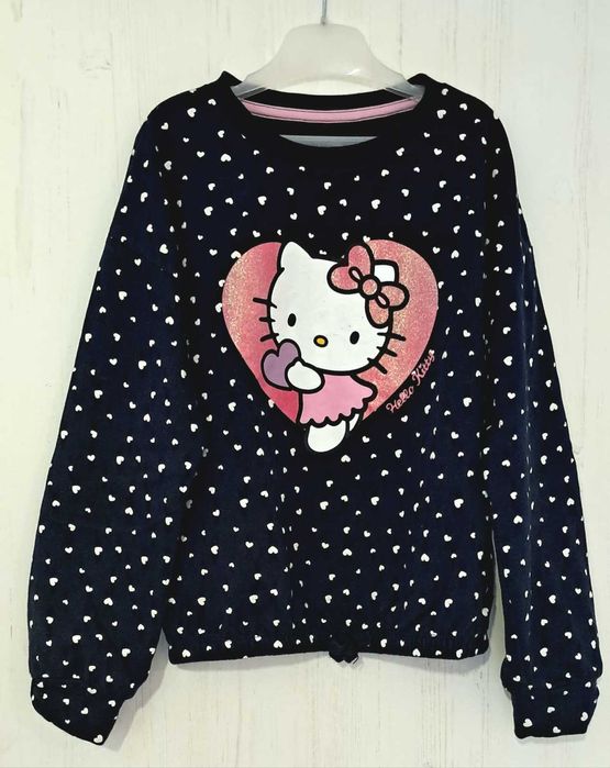 Hanorac Hello Kitty , pentru 8- 9 ani , marime 134 cm