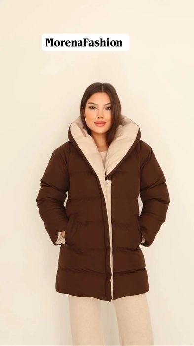 Дамско зимно яке с две лица