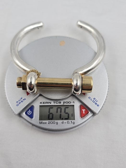 Bratara argint Bottega Veneta