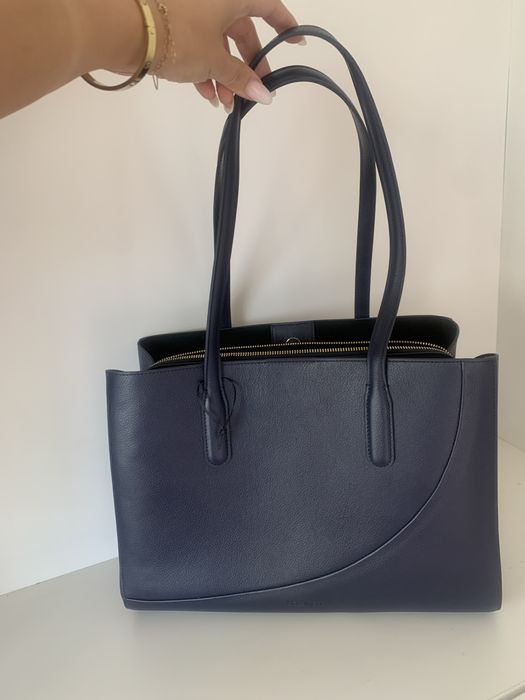 LK Bennet Olivia blue tote bag