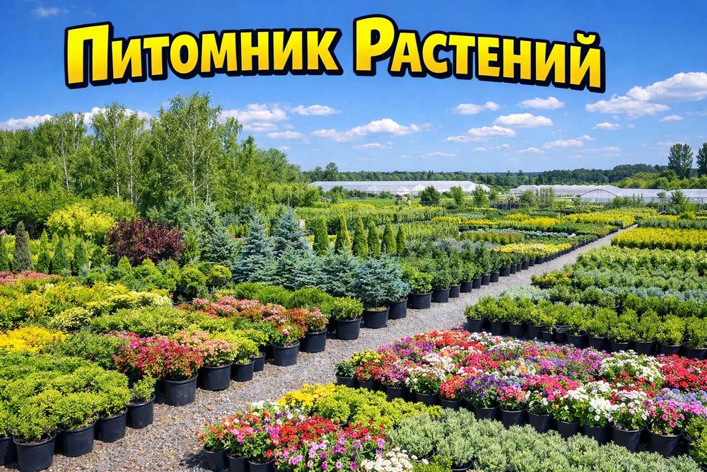 Саженцы, деревья, кустарники, цветы