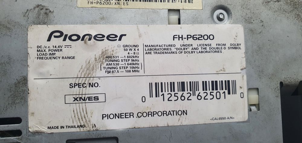 Продаётся магнитола Pioneer FH-P6200