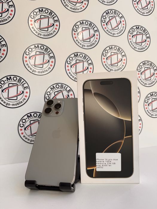 iPhone 16 Pro Max - 256GB - Natural Titanium - Garantie