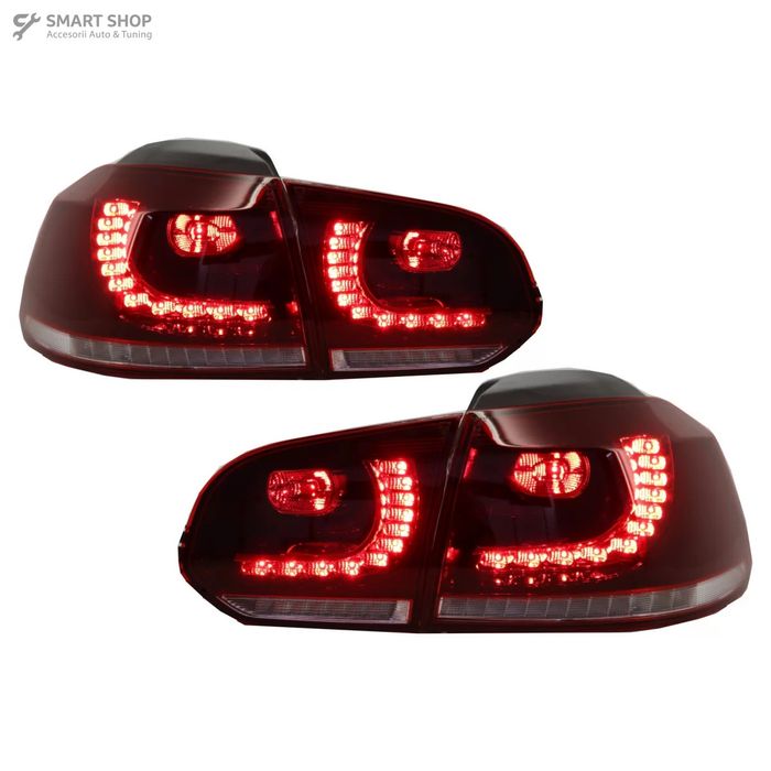 Stopuri FULL LED VW Golf 6 VI (2008-2013) R20 Design Semnal Secvential