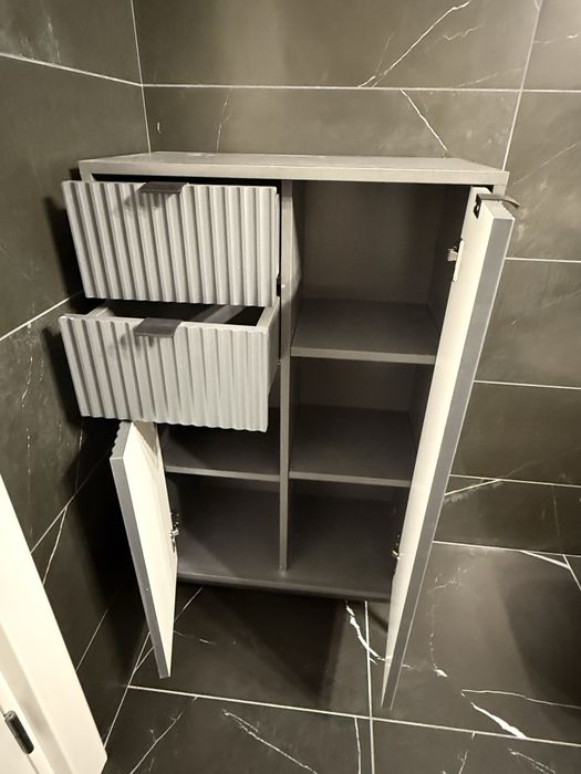Dulap baie / depozitare – gri închis, design modern