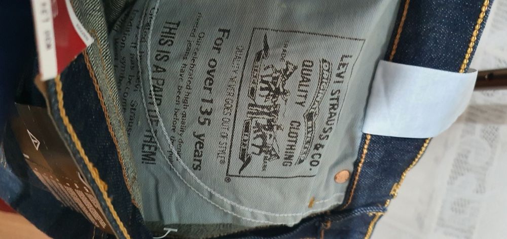 Levi’s 752 Regular W30 L34 – blugi noi cu etichetă, denim albastru