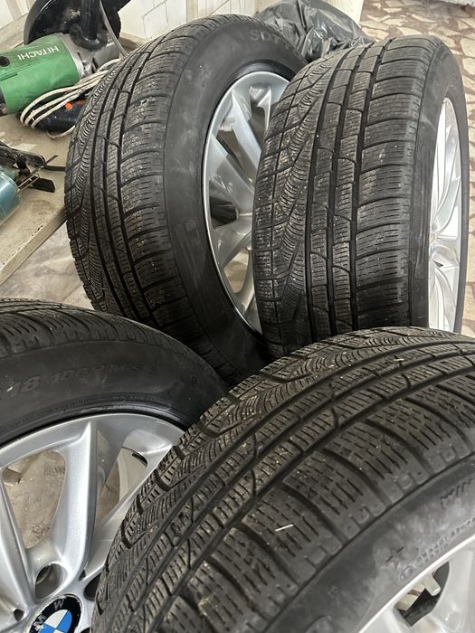 Set 4 jante originale BMW R18 + anvelope Pirelli Sottozero RunFlat 245/50 R18