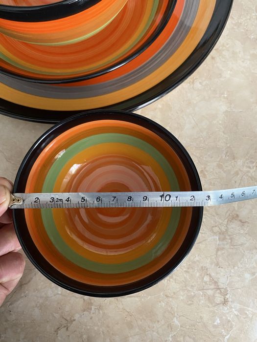 Посуда керамика, радуга .