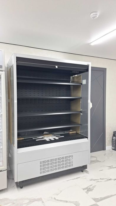 Витрина открытая горка холодильная встроенный и выносной холод магазин