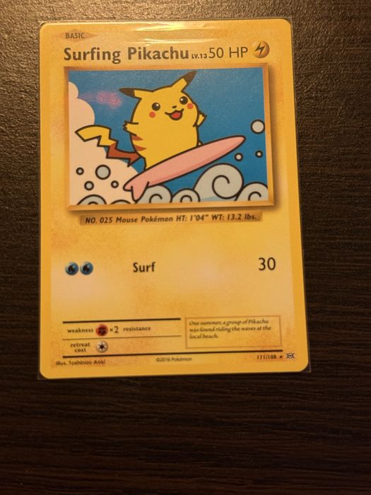 2016 Pokemon Xy Evolutions 111 Surfing Pikachu