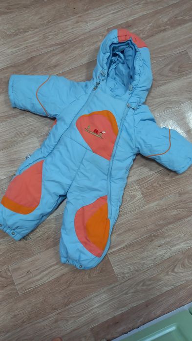 Комбинезон  синий и розовый