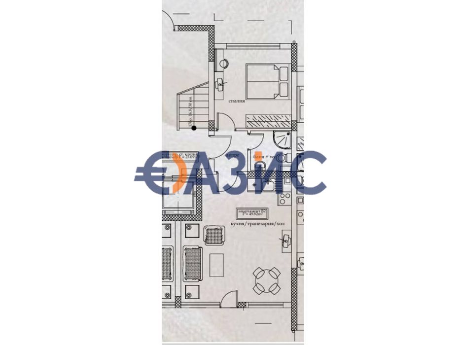 Продава се Двустаен апартамент в к.к. Слънчев бряг - 59 кв.м за 842 €/кв.м - Снимка #8