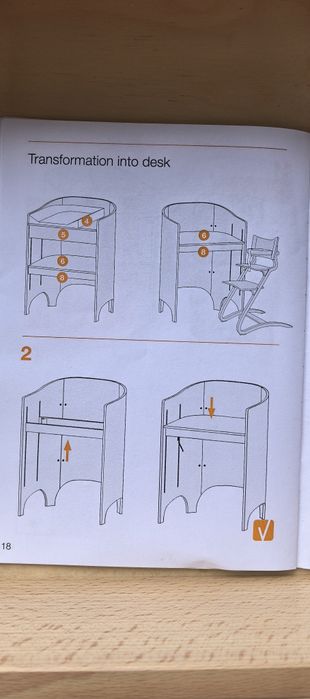 Pătuț bebe și masa de infasat