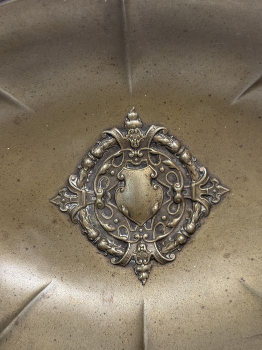 Fructiera (vas) vechi, din alama. Art Nouveau Baroc